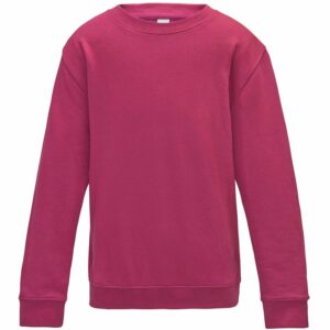 Kids AWDis sweatshirt - Hot Pink, 3/4 Yrs