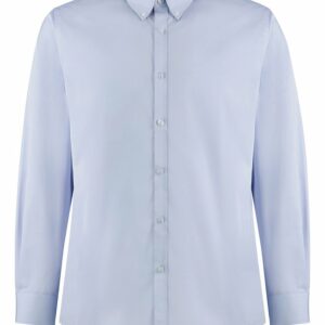 Contrast premium Oxford shirt (button-down collar) long-sleeved (tailored fit) - Light Blue/Navy, S
