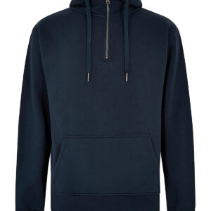 Regular fit 1/4 zip hoodie - Navy, XS