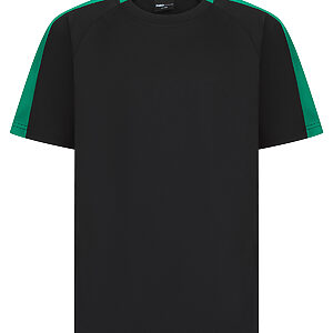 Kids team t-shirt - Black/Emerald, 3/4 Yrs