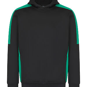 Adults’ team hoodie - Black/Emerald, XXS
