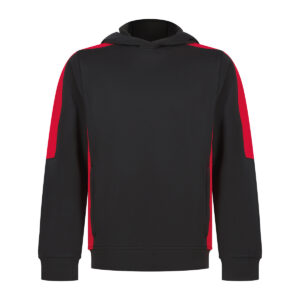 Kids' team hoodie - Black/Red, 3/4 Yrs
