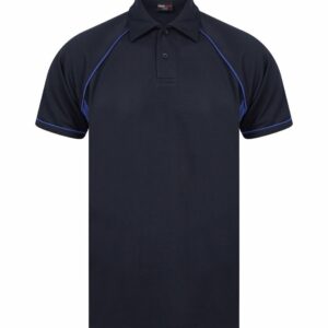 Piped performance polo - Navy/Royal/Royal, XS
