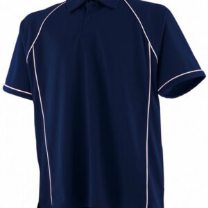 Piped performance polo - Navy/White*†, XS