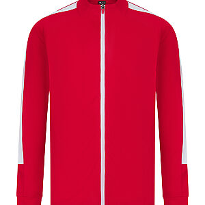 Knitted tracksuit top - Red/White, XXS