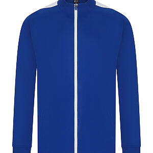 Knitted tracksuit top - Royal/White, XXS