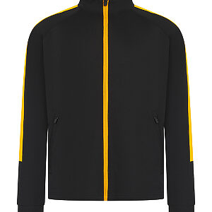 Kids knitted tracksuit top - Black/Gold, 3/4 Yrs
