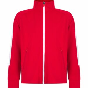 Kids knitted tracksuit top - Red/White, 3/4 Yrs