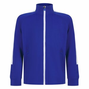 Kids knitted tracksuit top - Royal/White, 3/4 Yrs