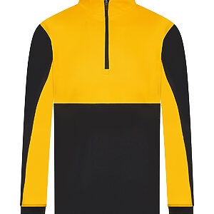 ¼-Tracksuit top - Black/Gold, XXS