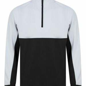 ¼-Tracksuit top - Black White, XXS