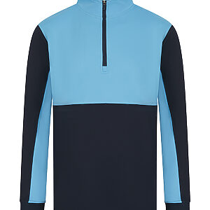 ¼-Tracksuit top - Navy/Sky, XXS