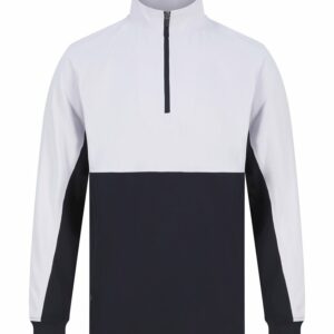 ¼-Tracksuit top - Navy/White, XXS