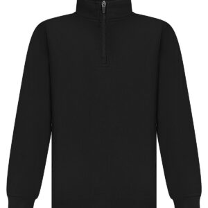 Kids ¼-tracksuit top - Black, 3/4 Yrs