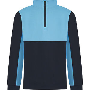 Kids ¼-tracksuit top - Navy/Sky, 3/4 Yrs