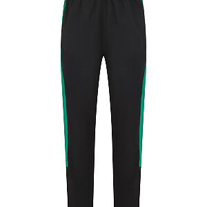 Knitted tracksuit pants - Black/Emerald, XXS