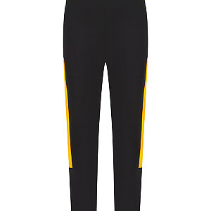 Knitted tracksuit pants - Black/Gold, XXS