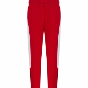 Kids knitted tracksuit pants - Red/White, 3/4 Yrs