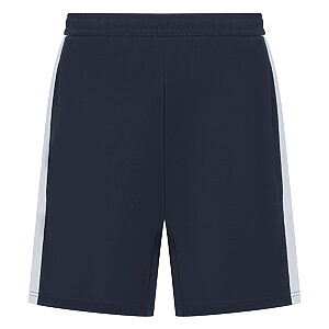 Knitted shorts with zip pockets - Navy/White, XS
