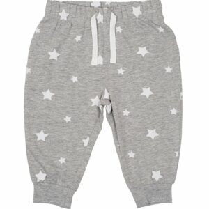 Lounge pants - Heather Grey/White Stars, 0/6 Months