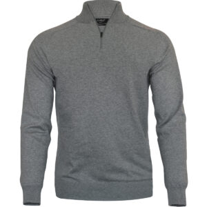 Brighton 1/4-zip - Grey Melange, S