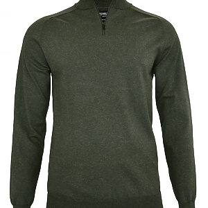 Brighton 1/4-zip - Olive Melange, S