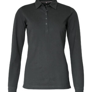 Women’s Carlington – deluxe long sleeve polo - Charcoal, XS