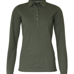 Women’s Carlington – deluxe long sleeve polo - Olive, XS