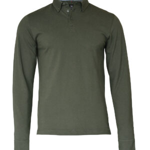 Carlington – deluxe long sleeve polo - Olive, S