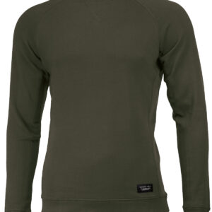 Newport – luxury lightweight crewneck - Olive, S