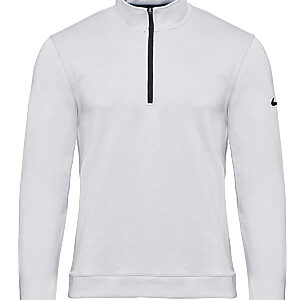 Nike Tour half-zip piqué top - Light Smoke Grey/Black, S
