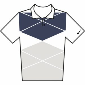 Nike Vapor argyle print polo - White/Black, S