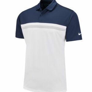 Nike Victory colour block polo - Obsidian / White / Light Smoke Grey / White, S