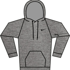 Nike men’s pullover fitness hoodie - Charcoal Heather/Dark Smoke Grey/Black, S