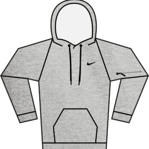 Nike men’s pullover fitness hoodie - Dark Grey Heather/ Particle Grey/ Black, S