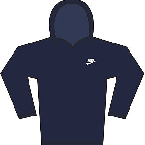 Nike Club knit hoodie - Obsidian/Obsidian/White, S