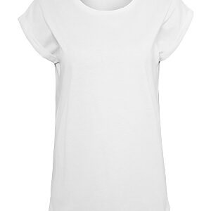Women’s regular extended shoulder tee - White, XS