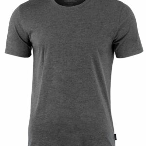 Orlando – soft round neck t-shirt - Black Melange, S