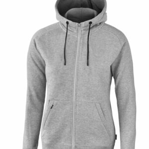 Women’s Lenox – athletic full-zip hoodie - Grey Melange, XS