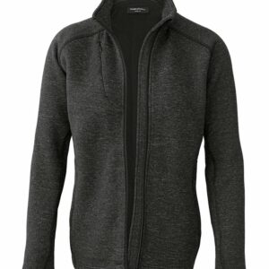 Women’s Montana – knitted fleece jacket - Dark Grey Melange, XS