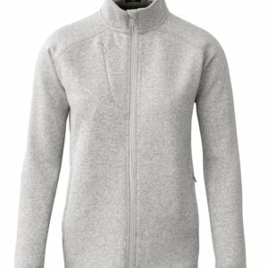 Women’s Montana – knitted fleece jacket - Light Grey Melange, XS