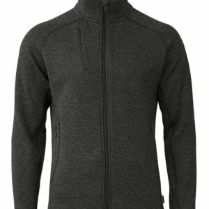Montana – knitted fleece jacket - Dark Grey Melange, S
