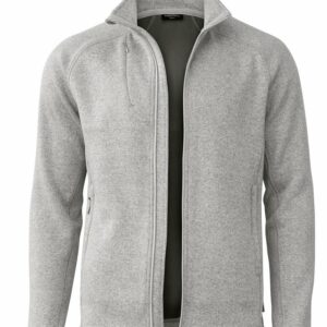 Montana – knitted fleece jacket - Light Grey Melange, S