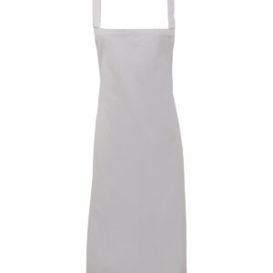 100% Organic Cotton Bib Apron - Silver, One size