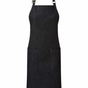 Cotton denim bib apron, organic and Fairtrade certified - Indigo Denim, One size