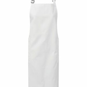 Recycled Polyester & Organic Cotton Apron - White, One size