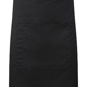 ‘Colours collection’ mid-length pocket apron - Black, One size