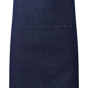 ‘Colours collection’ mid-length pocket apron - Indigo Denim, One size
