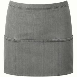 Colours 3-pocket apron - Grey Denim, One size
