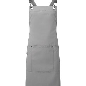 Clip ‘n’ Clasp cross-back bib apron - Dark Grey, One size
